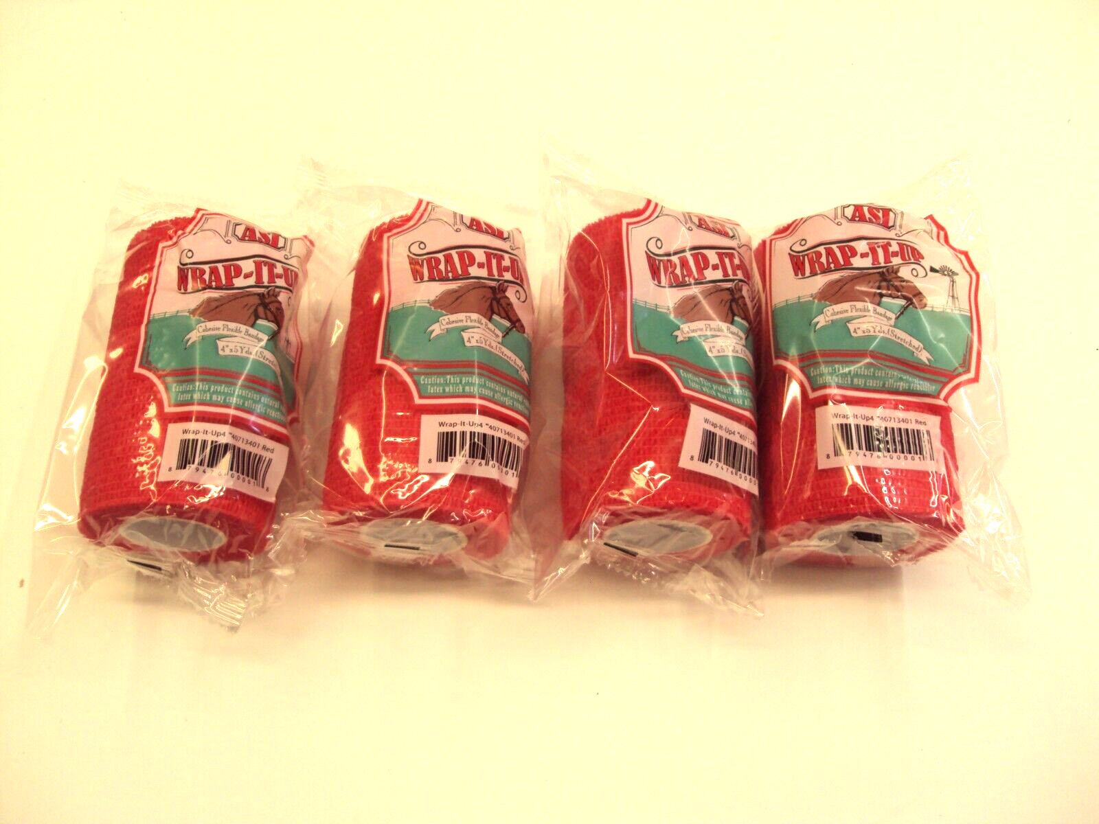 Flex Wrap Horses Red Set of 4 Wraps
