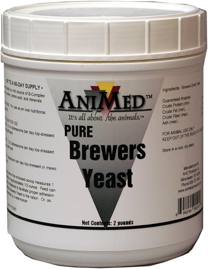 AniMed Brewer’s Yeast for Horses – 2 lb Digestive, Coat & Hoof Support