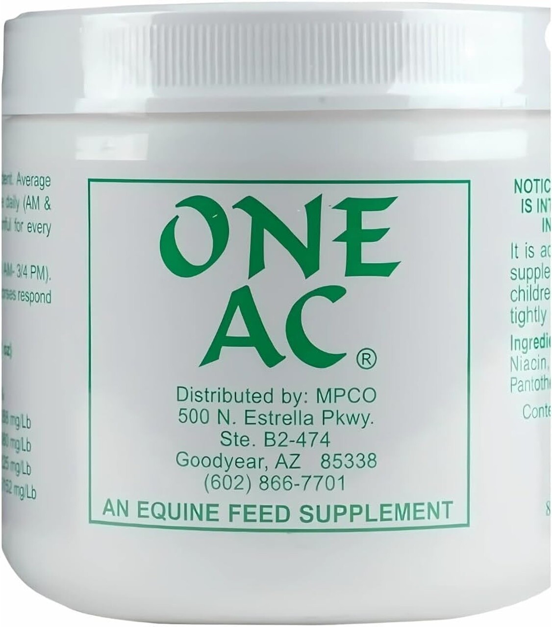 One AC Equine Supplement 200g – Supports Non-Sweating Horses (Anhidrosis)