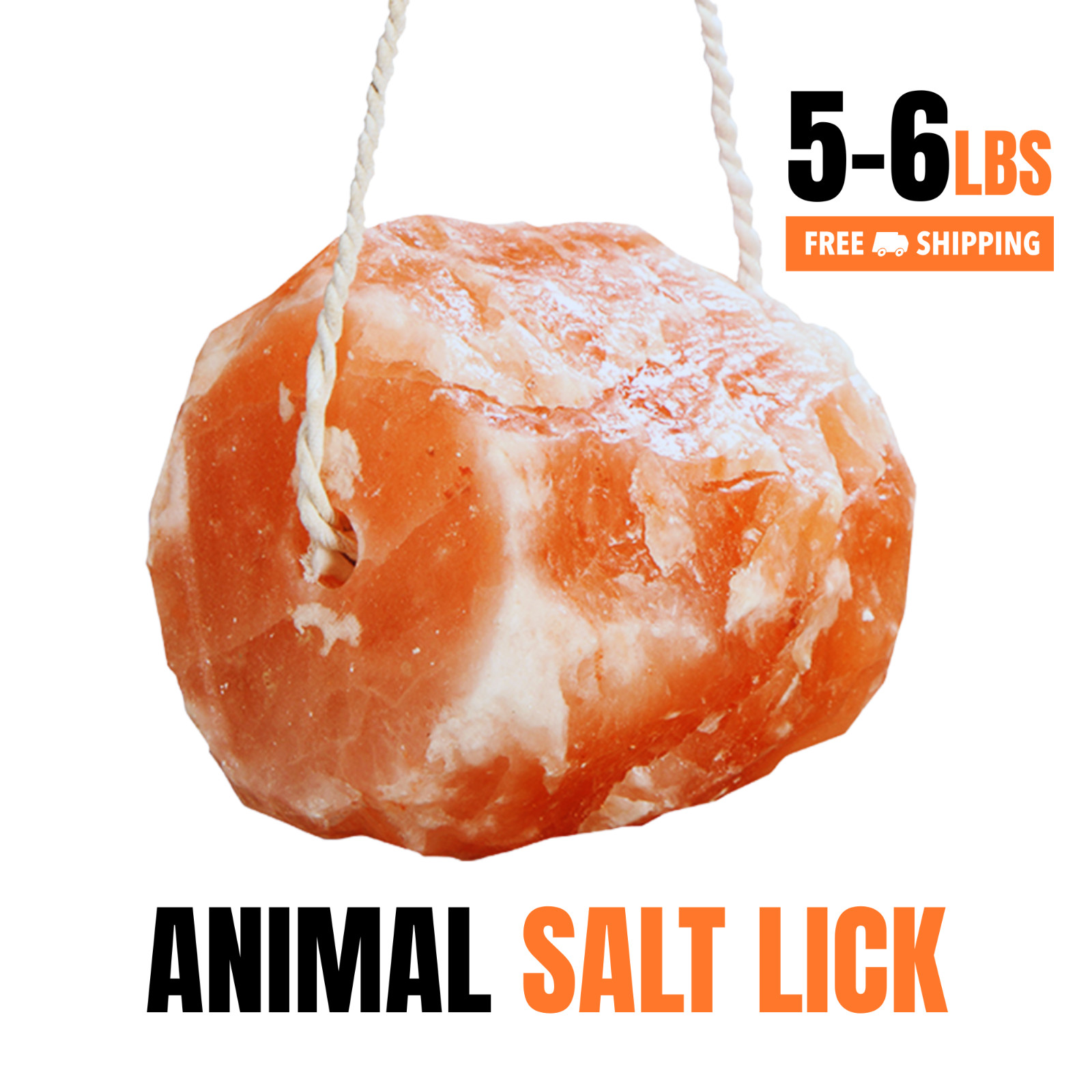 Pink Salt wall 5–6 lbs Salt Lick for Deer Natural Mineral Block for Deer