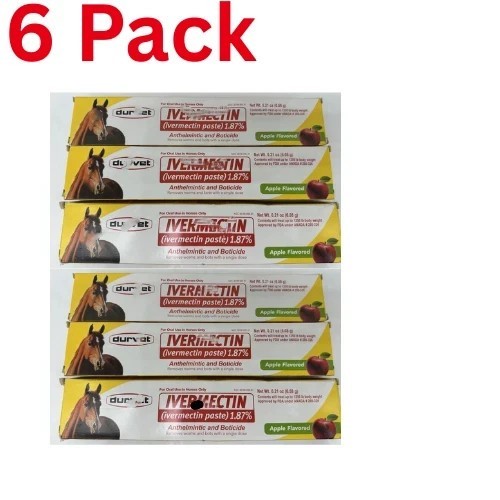6-Pack Horse Paste Apples Flavored 6.08 g 1.87% Horse Deworme