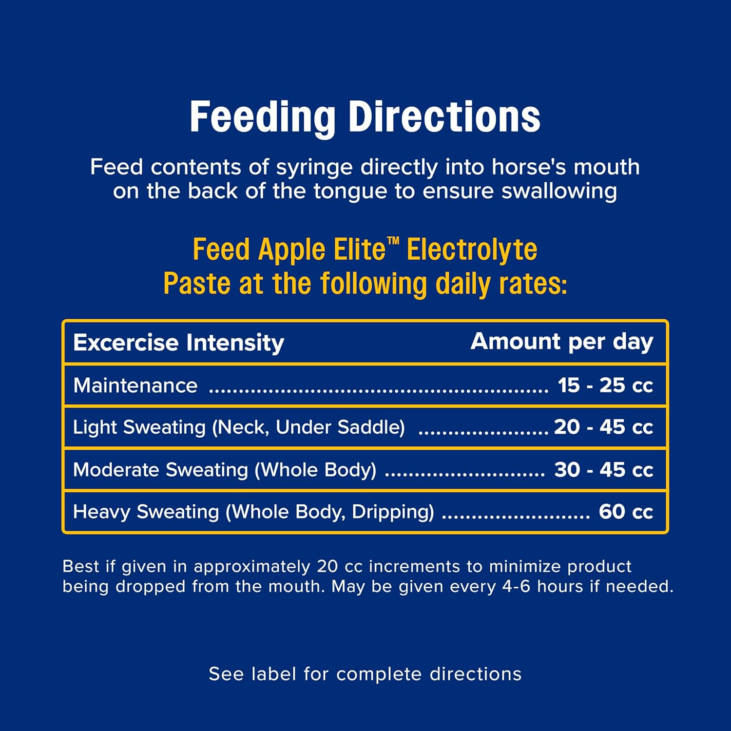 Apple Elite Electrolyte Paste Supplement for Horses, 60 Cc Syringe, Replaces Vit