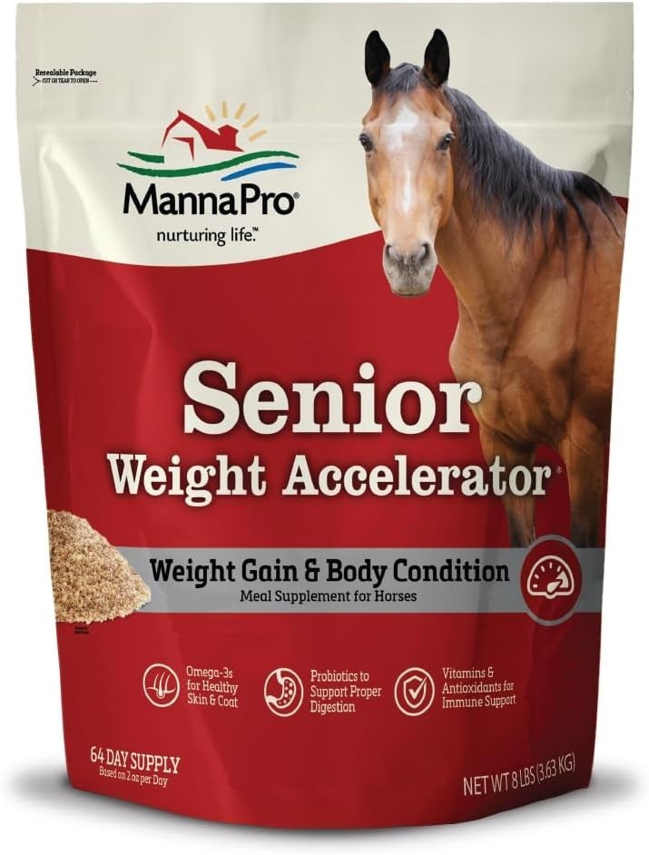 Manna Pro Senior Weight Accelerator 8Lb High Calorie Supplement For Horses