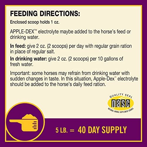 Horse Health Apple-dex Apple Flavored Electrolytes For Horses 5 Pound