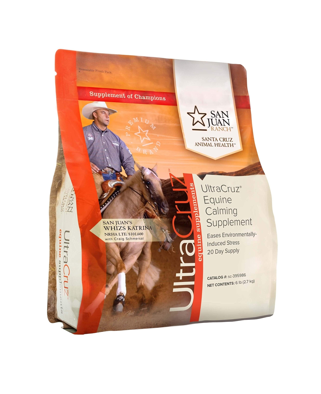UltraCruz – sc-395986 Equine Calming Supplement for Horses, 6 lb, Pellet (20 …