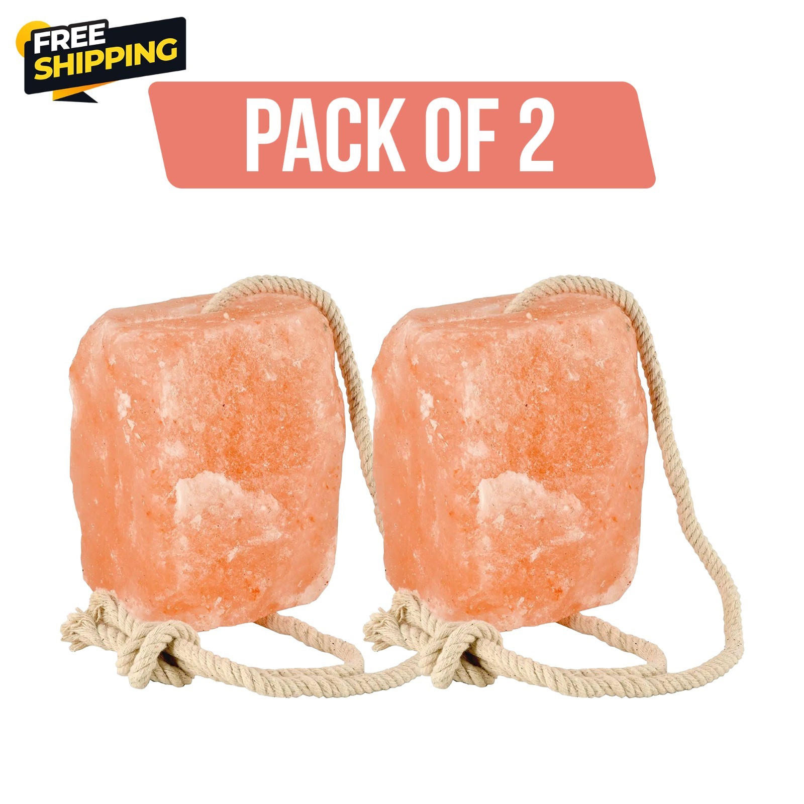 2 Pack Pink Salt Lick Blocks 5–6 lbs Each Natural Mineral Deer Attractant