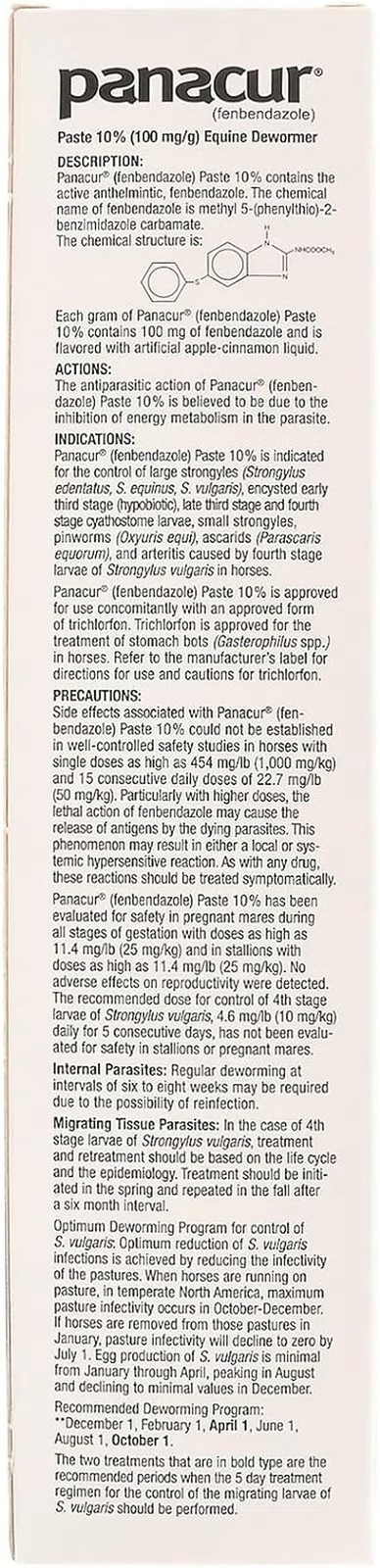 (3 Pack) Dewormer Horse Paste 10%, 100Mg Each