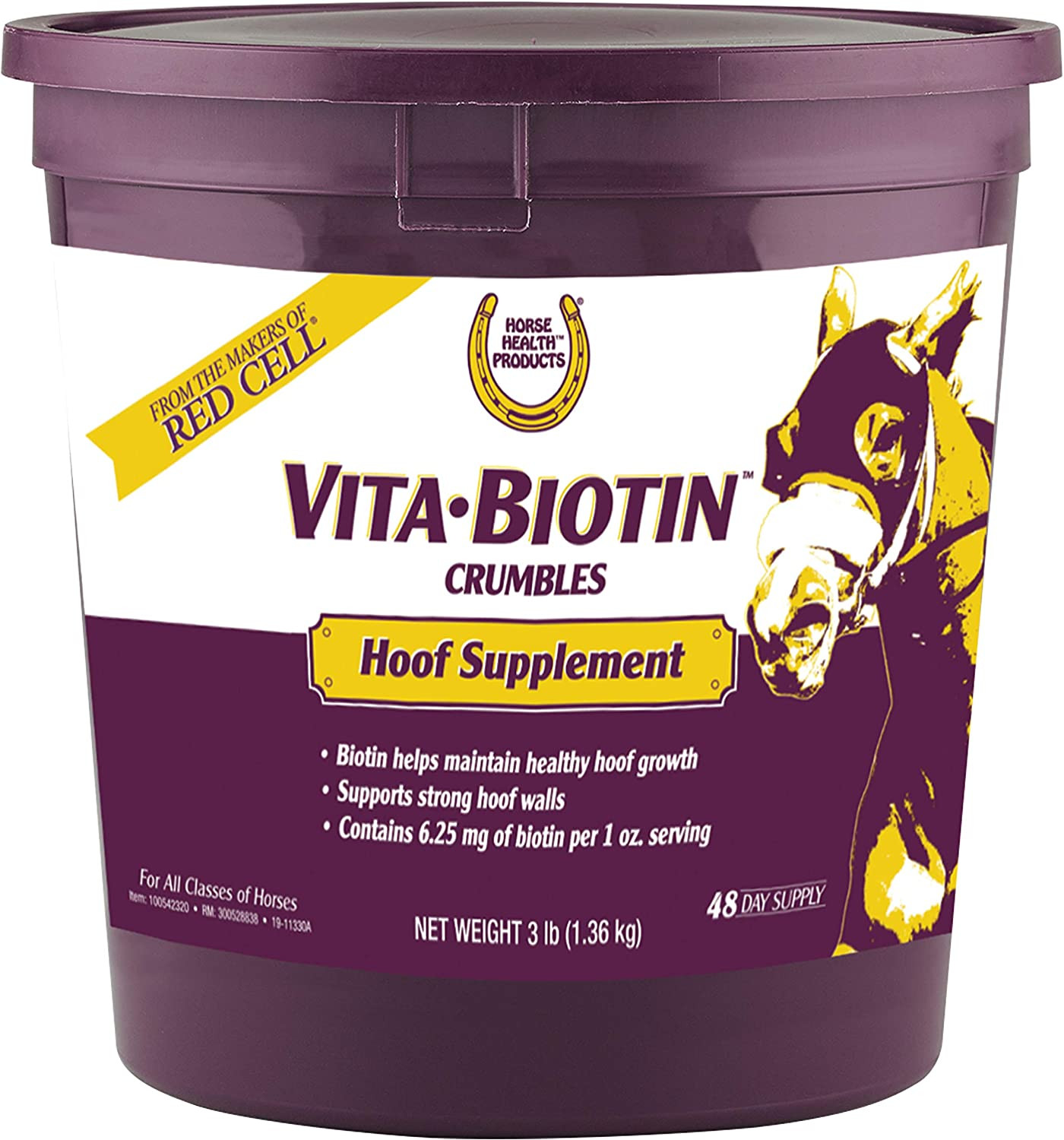 Horse Health Vita Biotin Crumbles Horse Hoof Supplement, Biotin Supplement Suppo