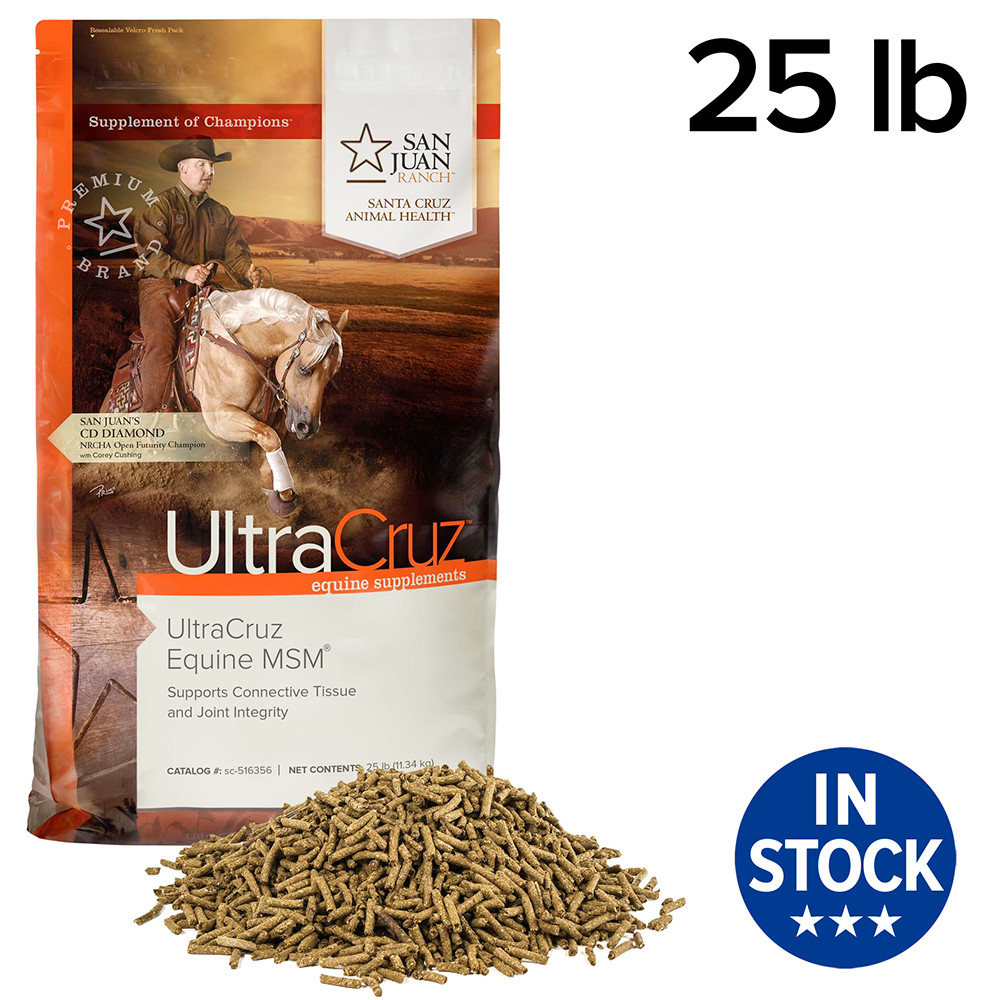 UltraCruz Equine MSM Joint Supplement for Horses, 25 lb, Pellet (150 Day Supply)