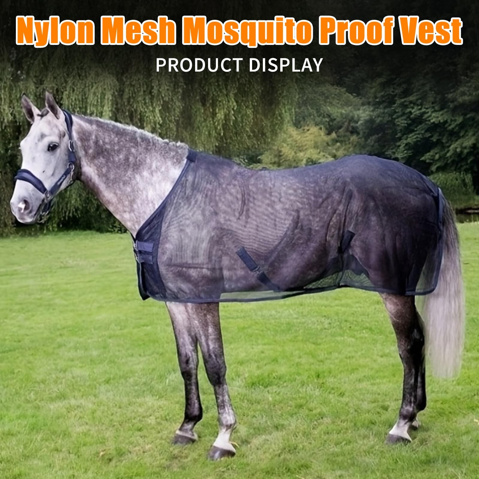 Horse Fly Sheet Breathable, Micro Mosquito Mesh with Adjustable Straps, Light…