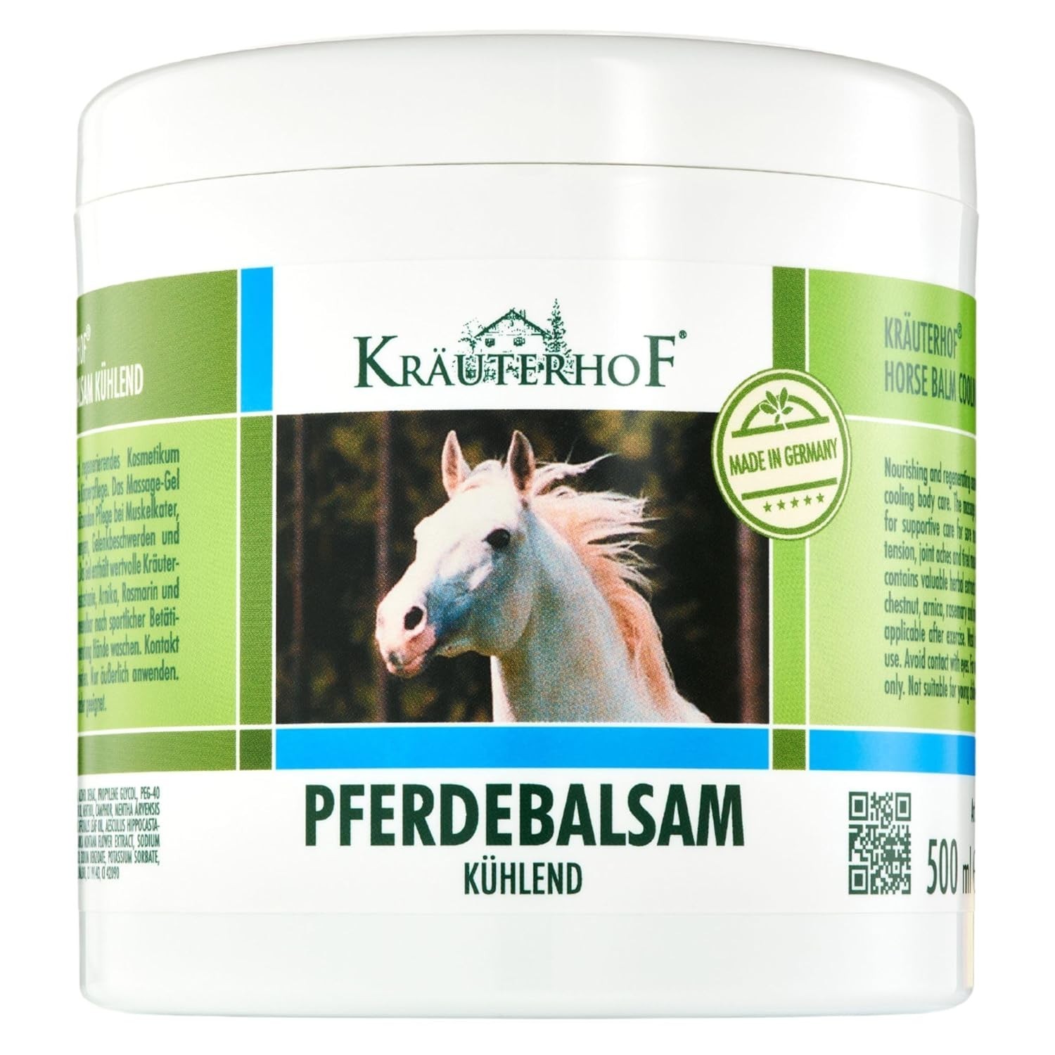 Revitalizing 500ml Kräuterhof Horse Balm with Arnica – Gentle & Effective Care