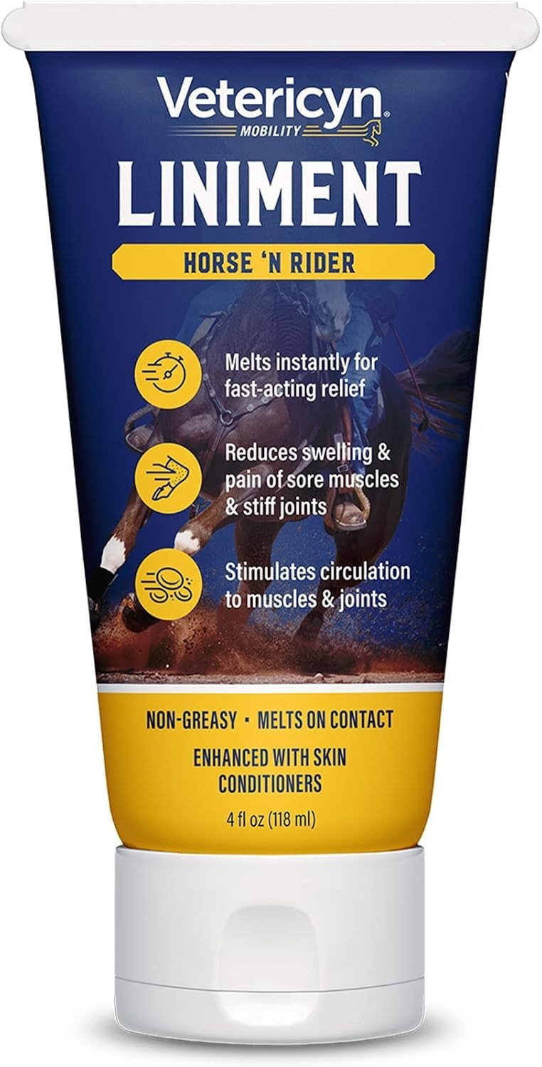 Mobility Liniment for Horses – 4 oz Fast Relief of Joint Pain & Muscle Soreness