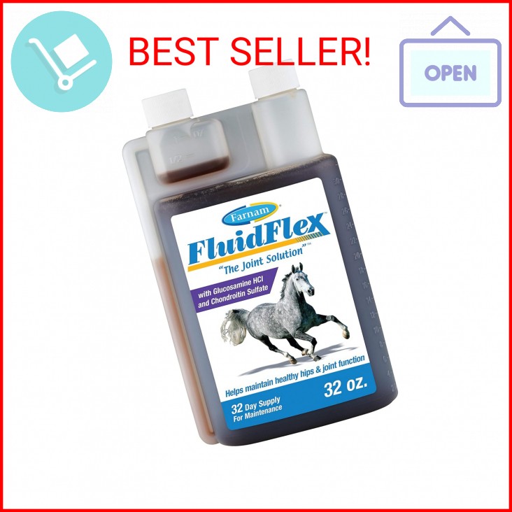 Farnam Fluidflex Liquid Joint Supplement for Horses, Helps Maintain Healthy Hip
