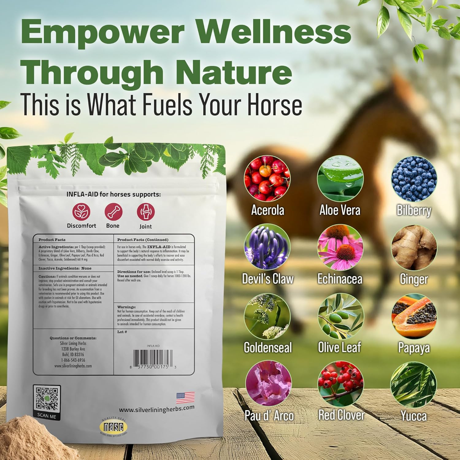 Infla-Aid for Horses – Natural anti Inflammatory Supplement for Inflammation Rel