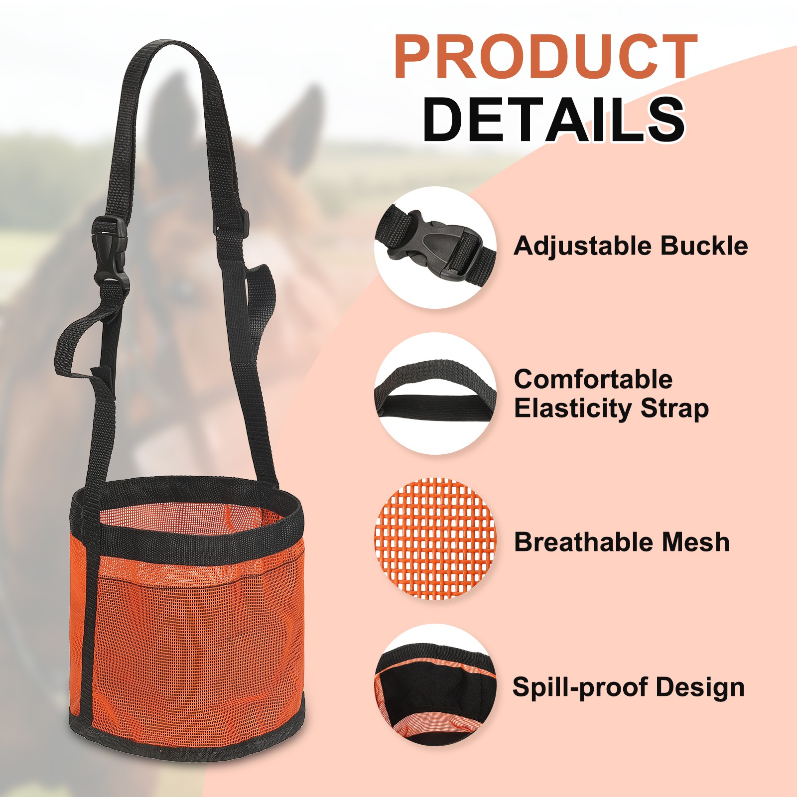 Horse Feed Bag Orange S Intended for Horse Feeding Grain