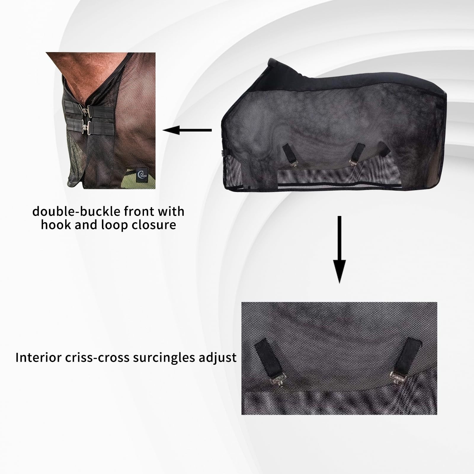 Horse Fly Sheet Breathable, Micro Mosquito Mesh with Adjustable Straps, Light…