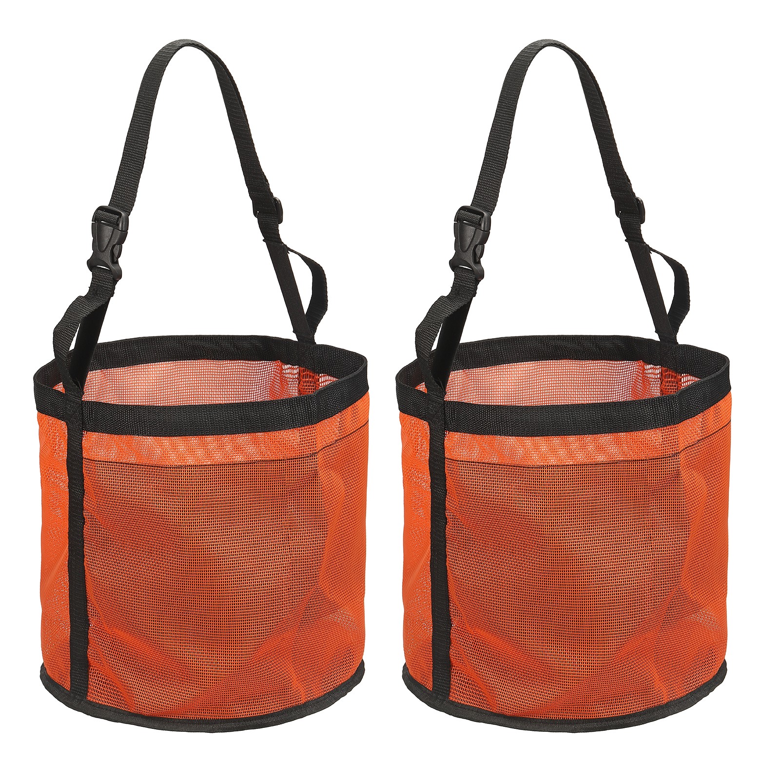 2Pcs Horse Feed Bag Orange L Intended for Horse Feeding Grain