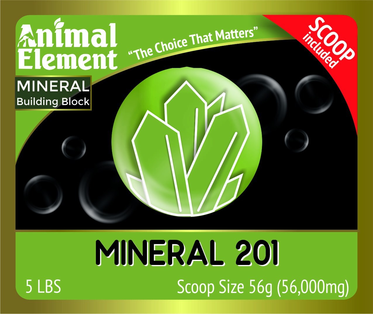 Mineral 201 by Animal Element 5# Vitamin, mineral, probiotics
