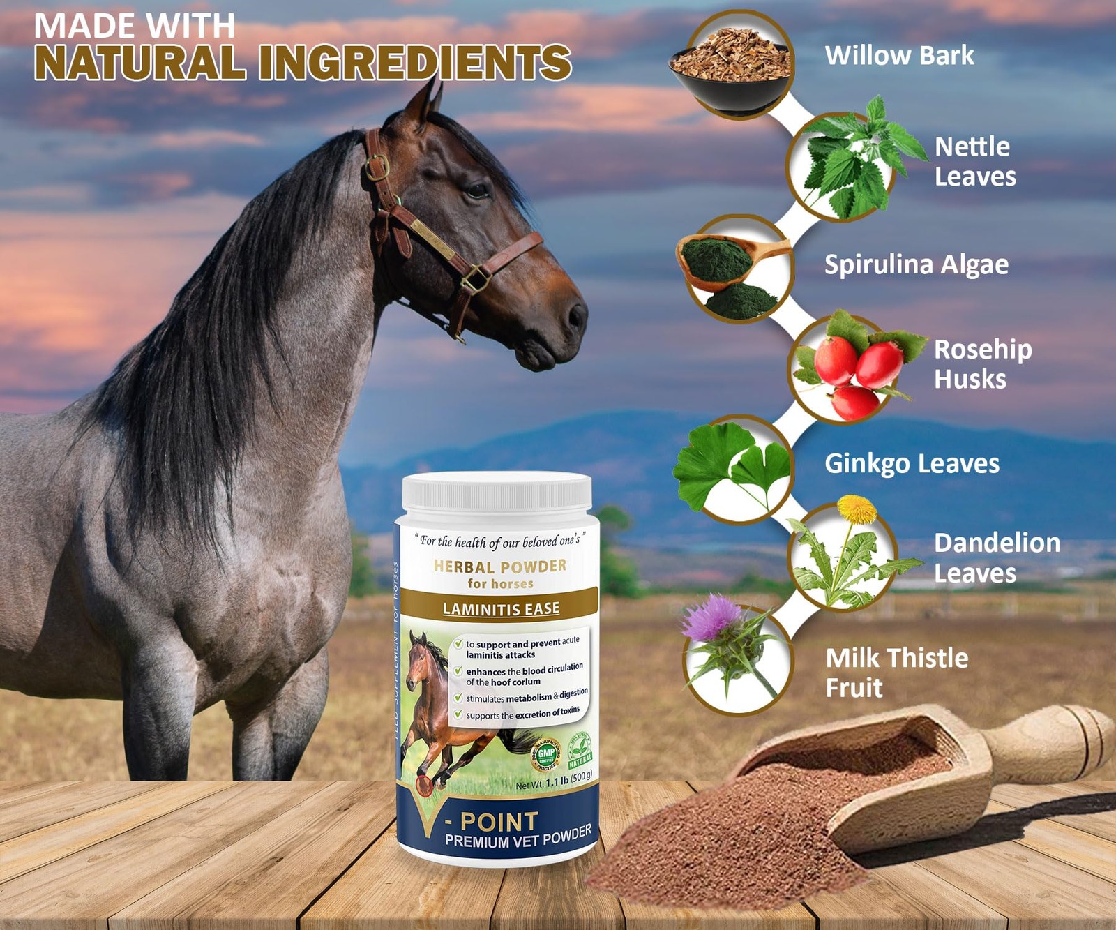 V-POINT – Laminitis Ease – hoof Supplements for Horses – Horse hoof Care Prod…