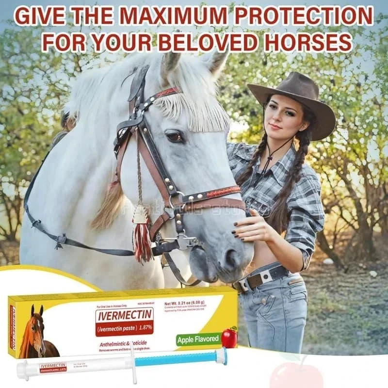 4 Pack Horse Dewormer Paste Apple Flavour.