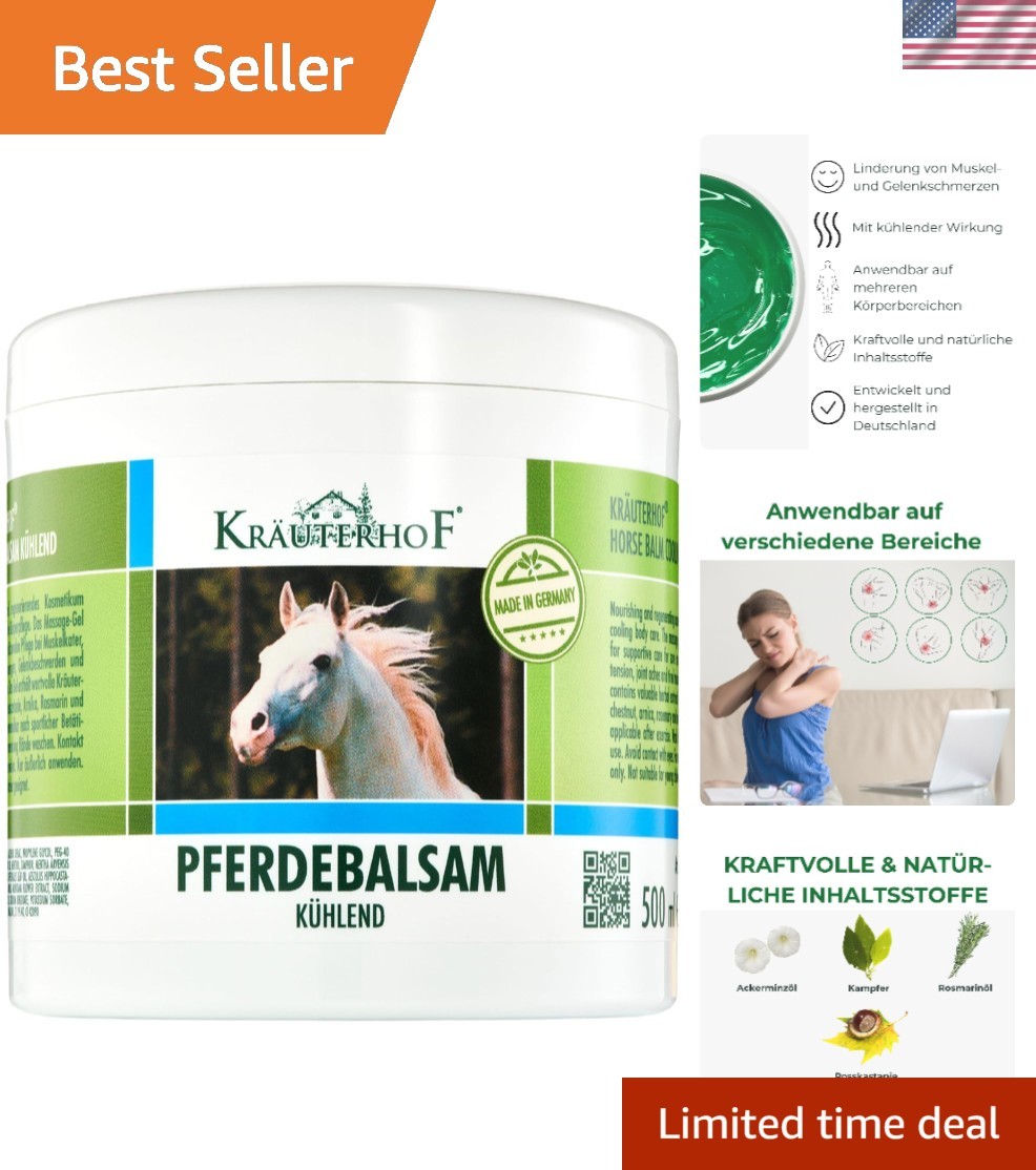 Revitalizing 500ml Kräuterhof Horse Balm with Arnica – Gentle & Effective Care