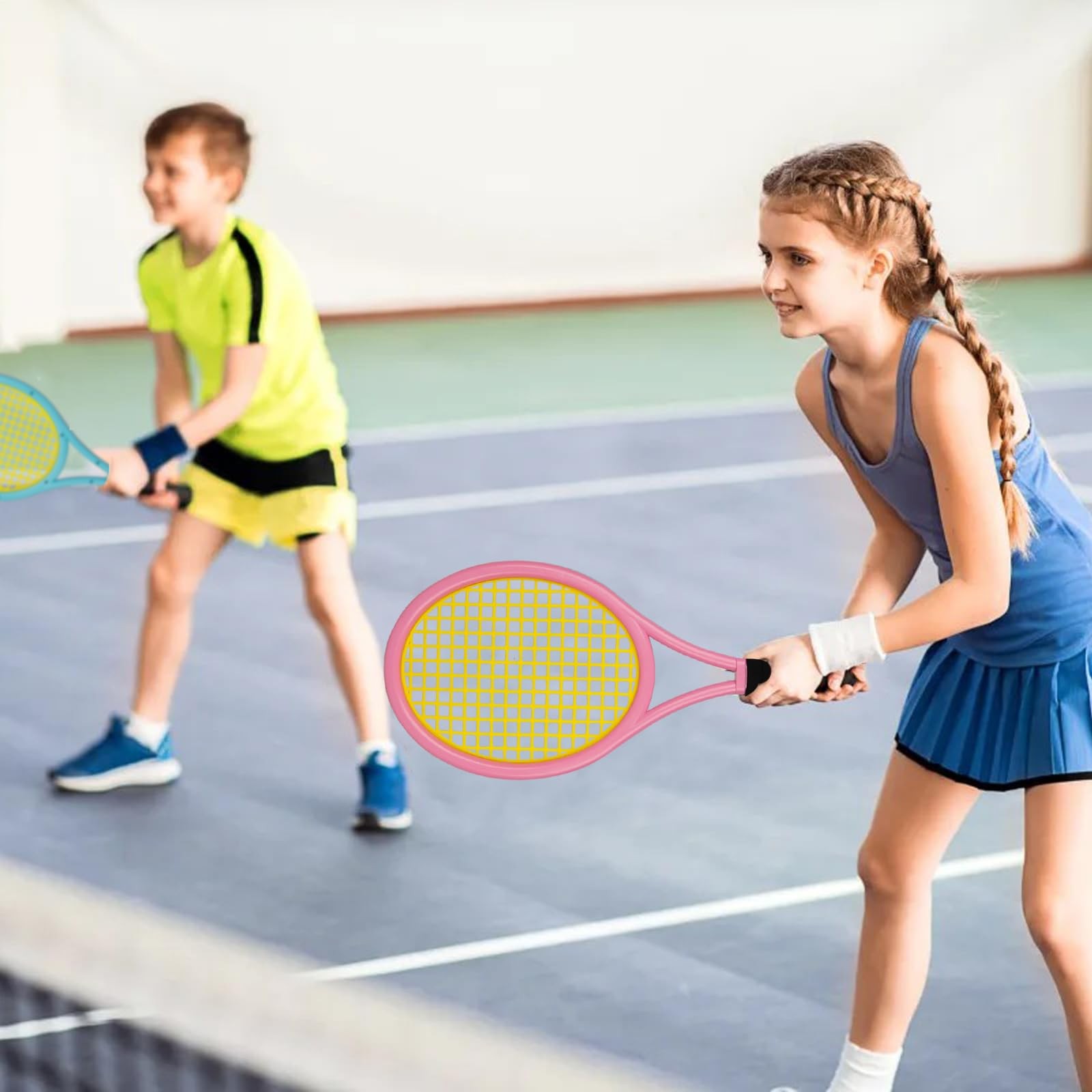 Kids Tennis Racket Set 17 Inch, With 4 Soft Training Balls & 6 Badminton…