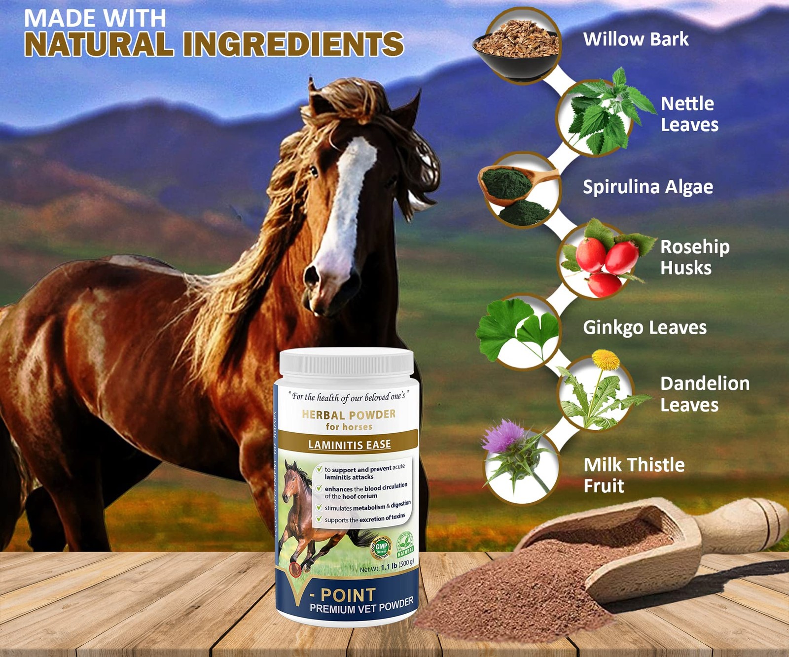 V-POINT – Laminitis Ease – hoof Supplements for Horses – Horse hoof Care Prod…