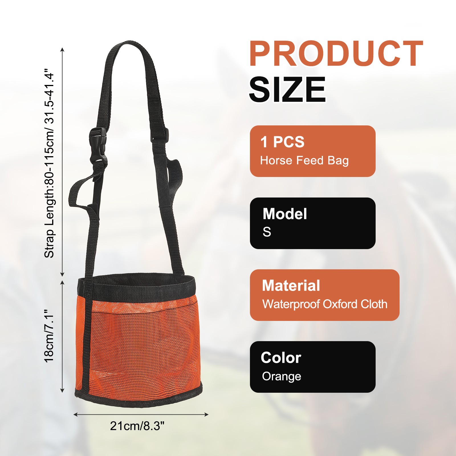 Horse Feed Bag Orange S Intended for Horse Feeding Grain