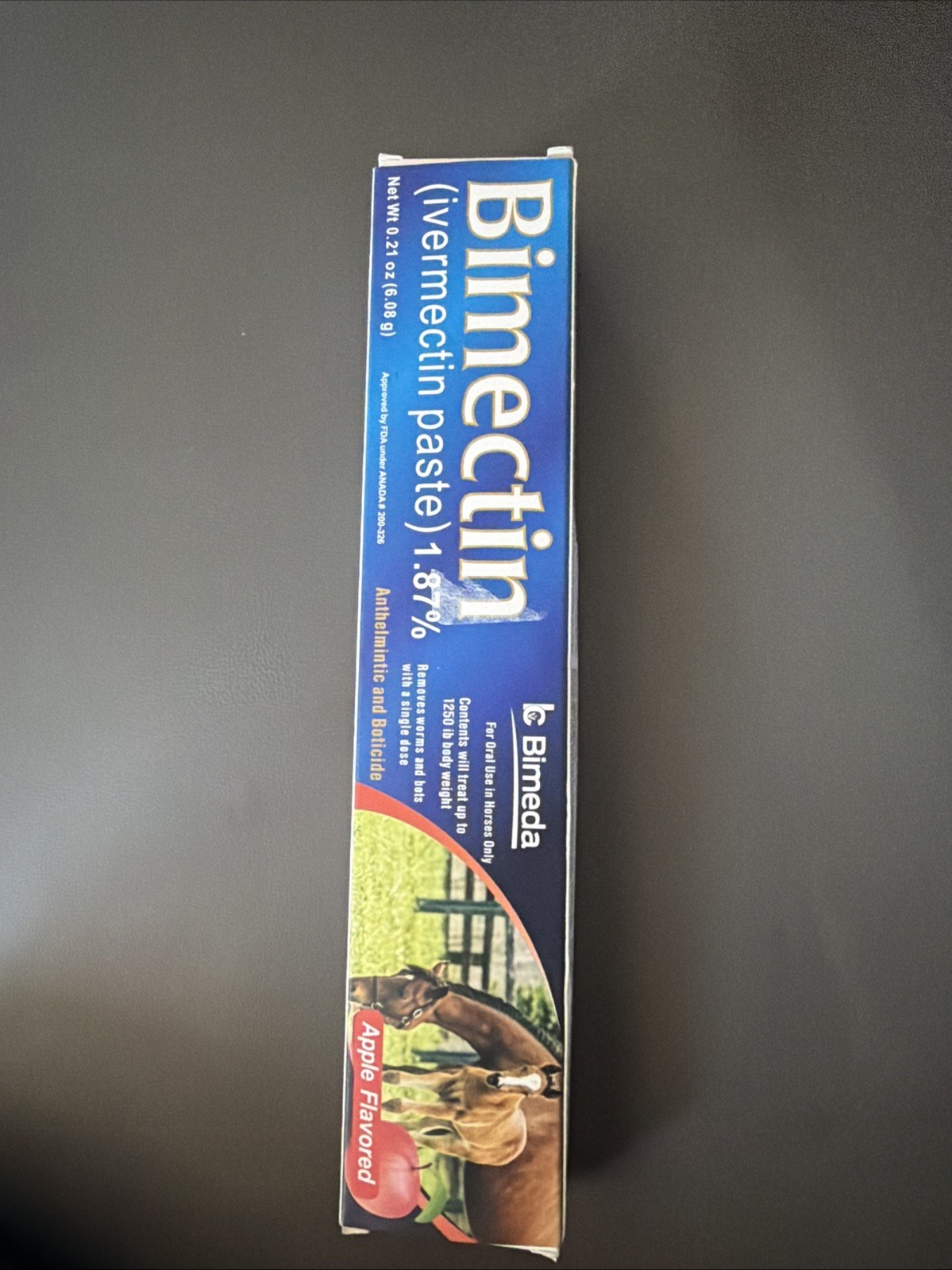 Bimeda HORSE ORAL PASTE 0.21 Oz. (6.08 G) Apple Flavored Single Dose! Exp 10/27