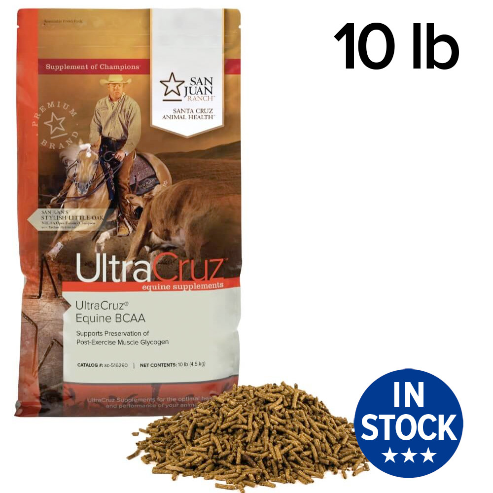 UltraCruz Equine BCAA Supplement for Horses, 10 lb, Pellet (55 Day Supply)
