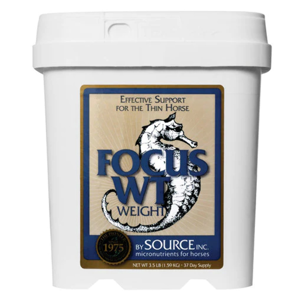 FOCUS WT Horse Weight Gain Supplement 3.5 lbs. Powder support for thin horses