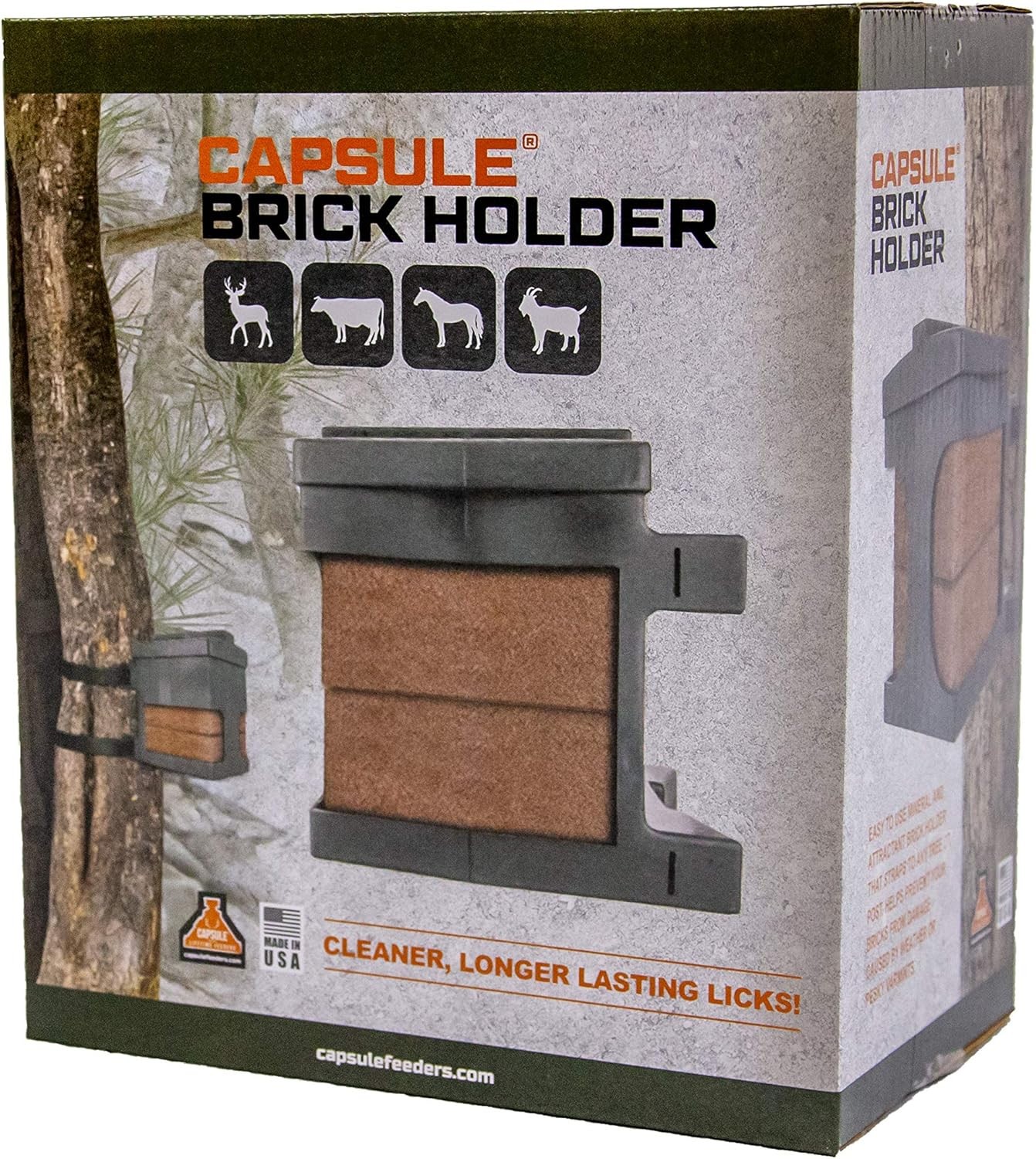 Salt Block Mineral Attractant Holder for Deer Livestock – Made in USA -Holds 4lb