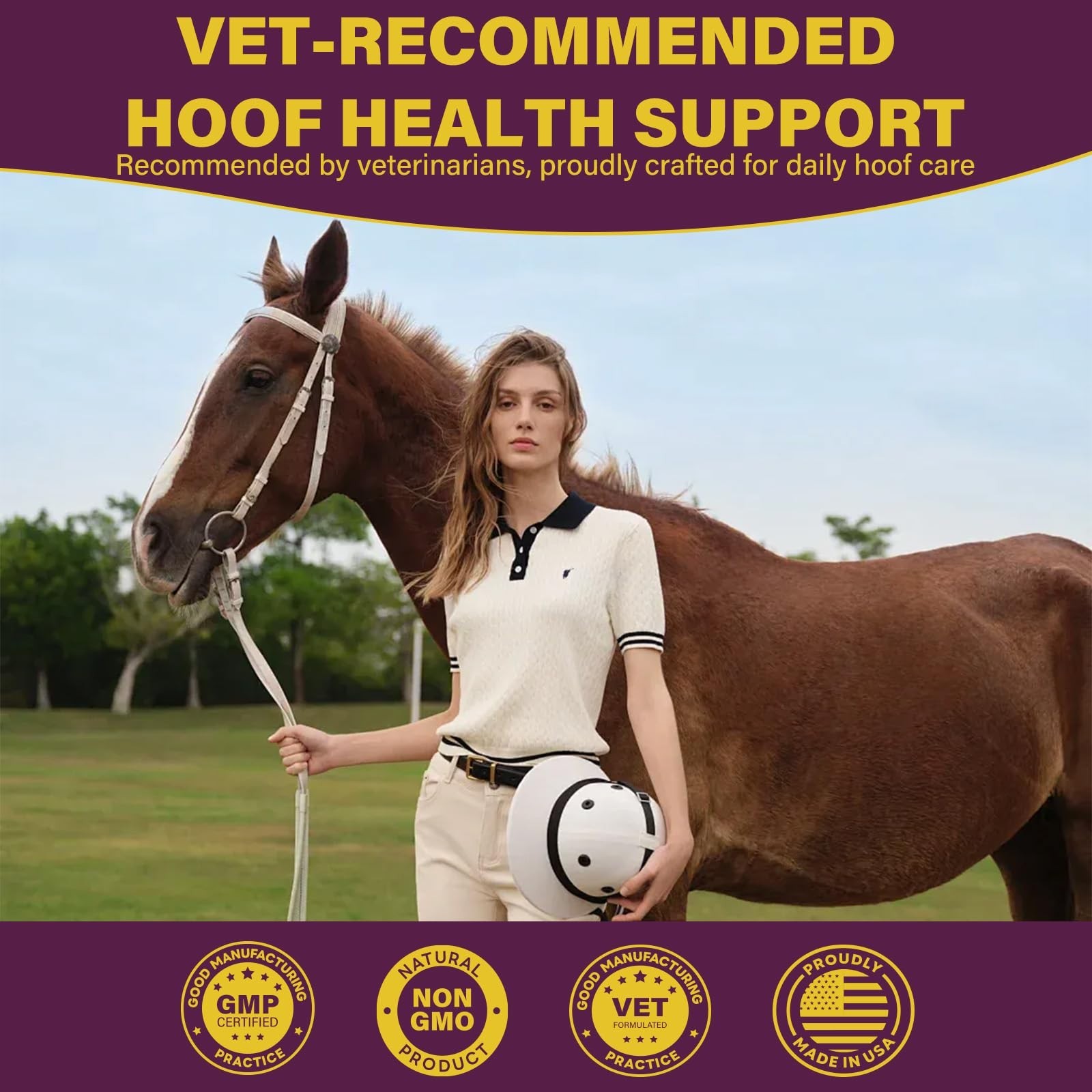 Hoof Supplements for Horses – MSM Strengthener, Supports Healthy Hooves & Growth