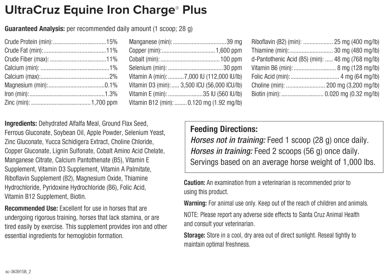 Equine Iron Charge Plus Supplement, 4 lb – Boost Energy & Vitality for Horses