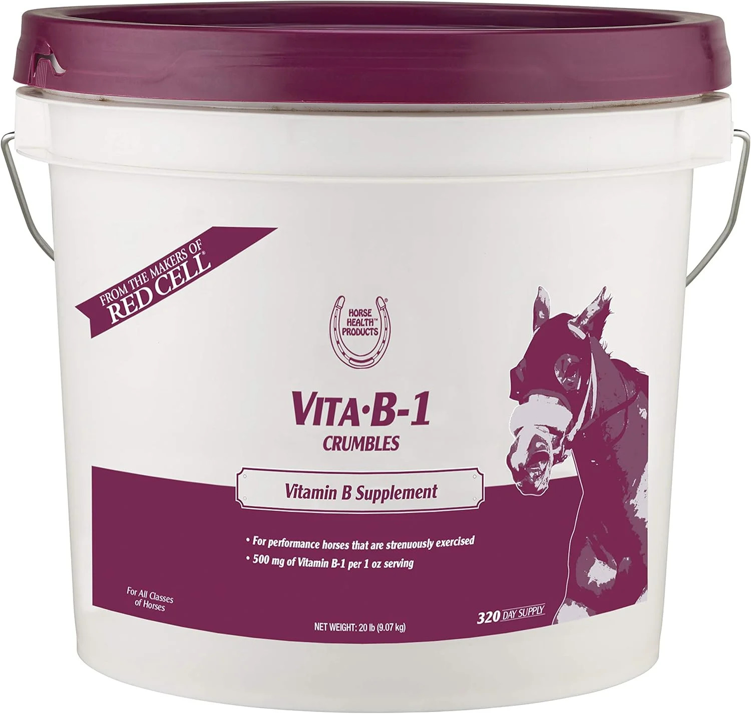 Farnam Horse Health Vita B-1 Crumbles Supplement for Horses, Supports optimal mu