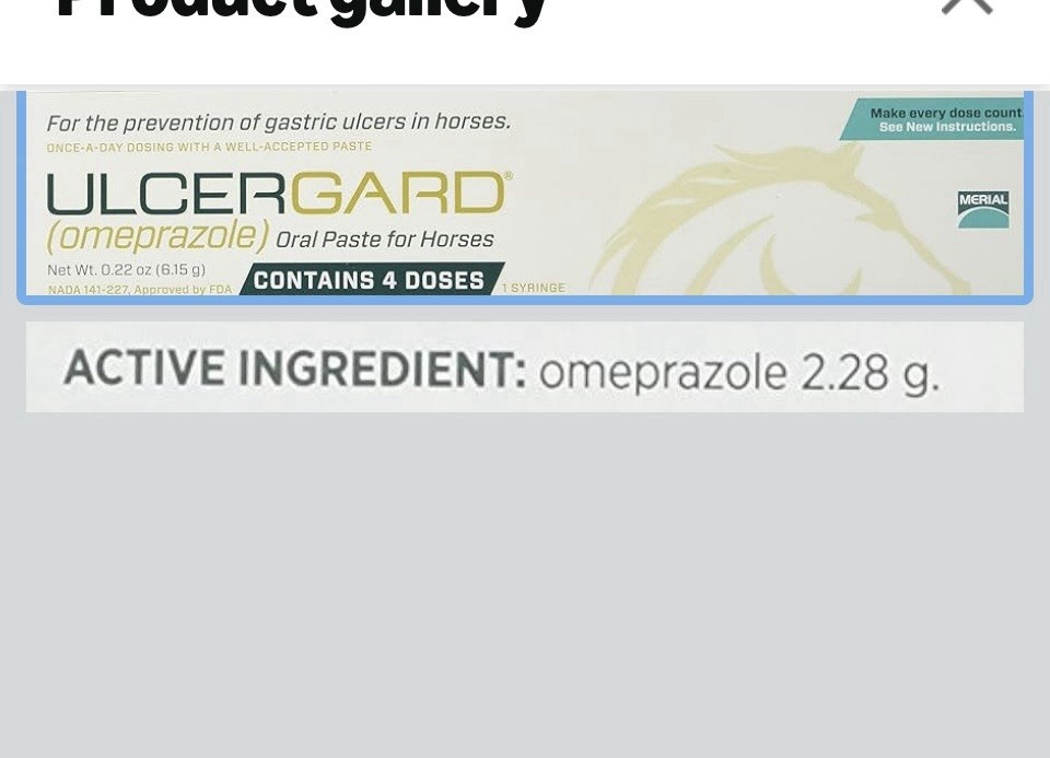 Ulcergard (Omeprazole) Oral Paste Syringe (6.15 Gm) New Version Exp 07/26 NEW