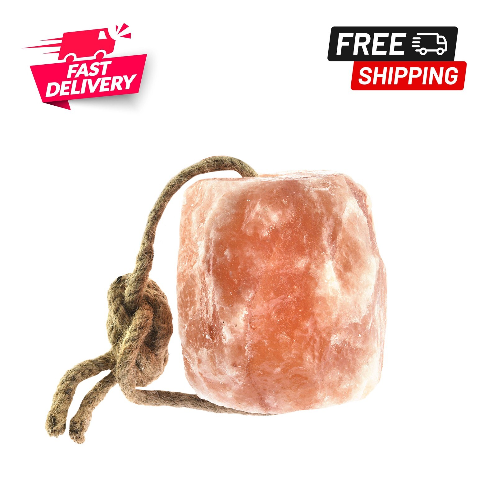 Himalayan Salt Lick Animal lick Block 5-6 lbs with 36″ Rope For Deer Horses pets