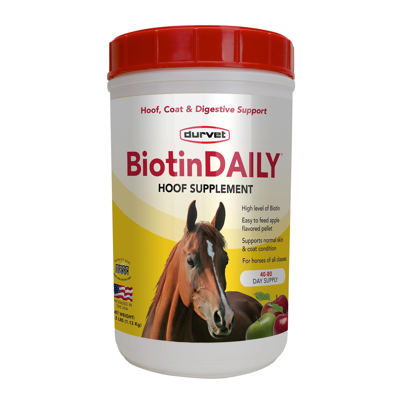Durvet 01 0027 Biotin Daily Horse Hoof Care, 2.5 lb