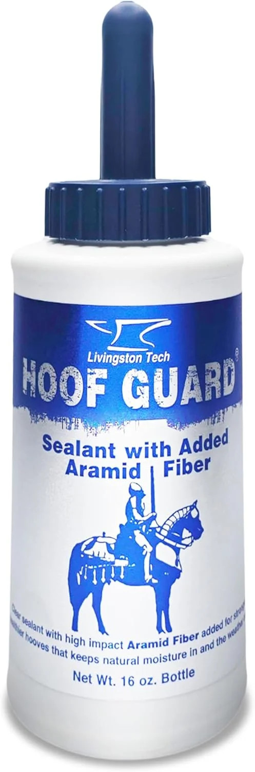 Hoof Guard Sealant for Horses 16oz – Fiber-Fortified Hoof Sealant with Aramid fo