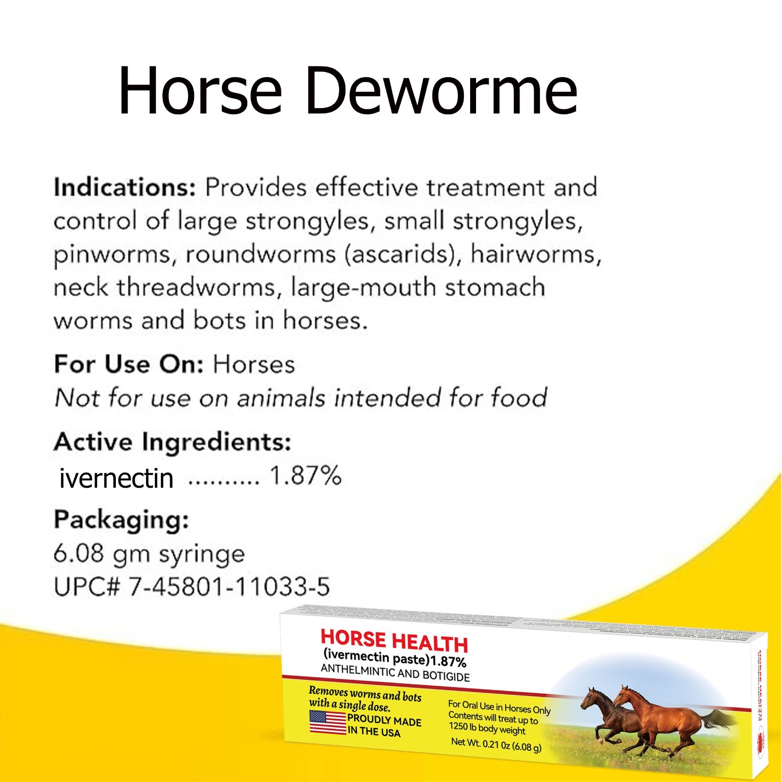 8 Pack Horse Dewormer Paste Apple Flavor Fast Free Exp 01/2028 US NEW