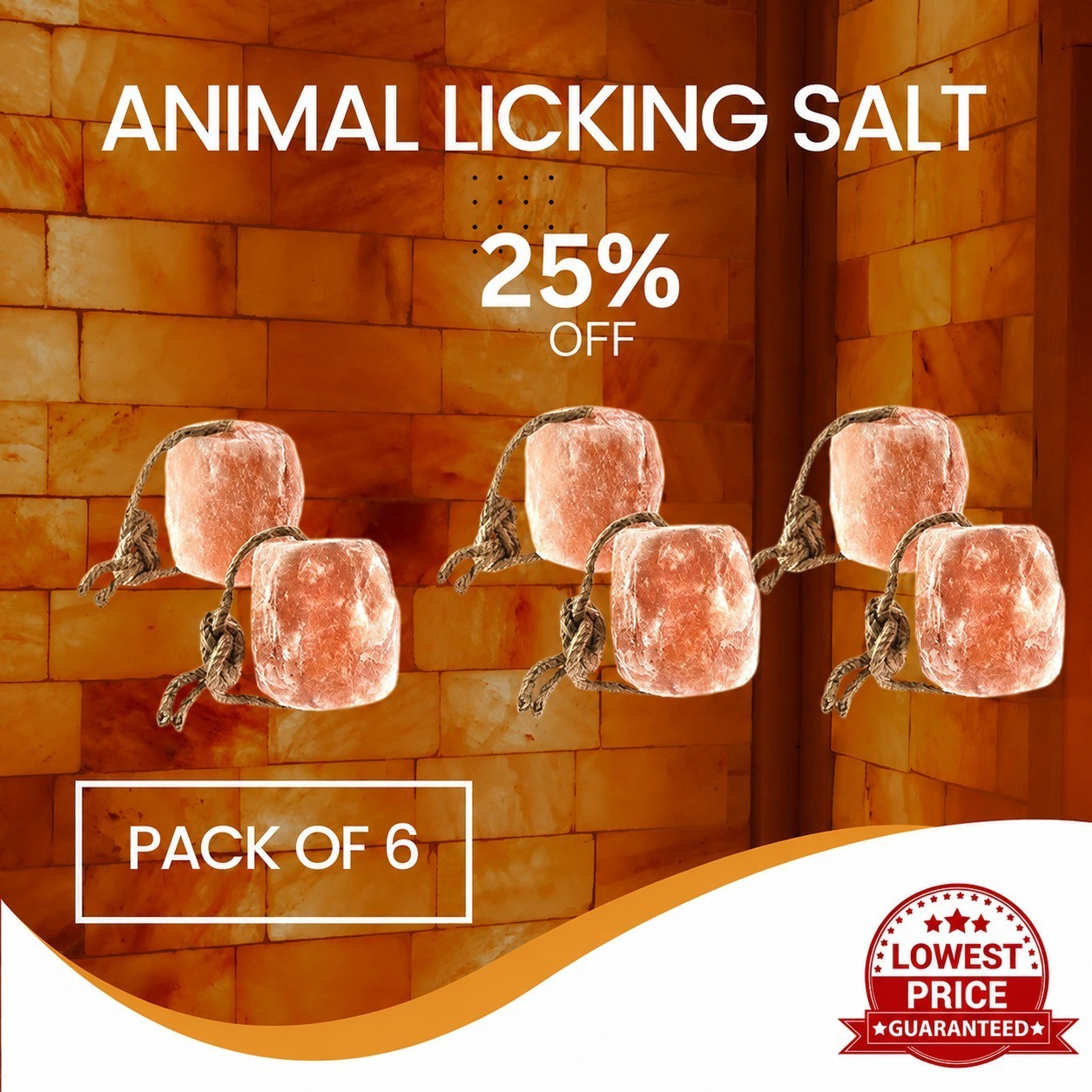Himalayan Salt Animal Licking Pack of 6