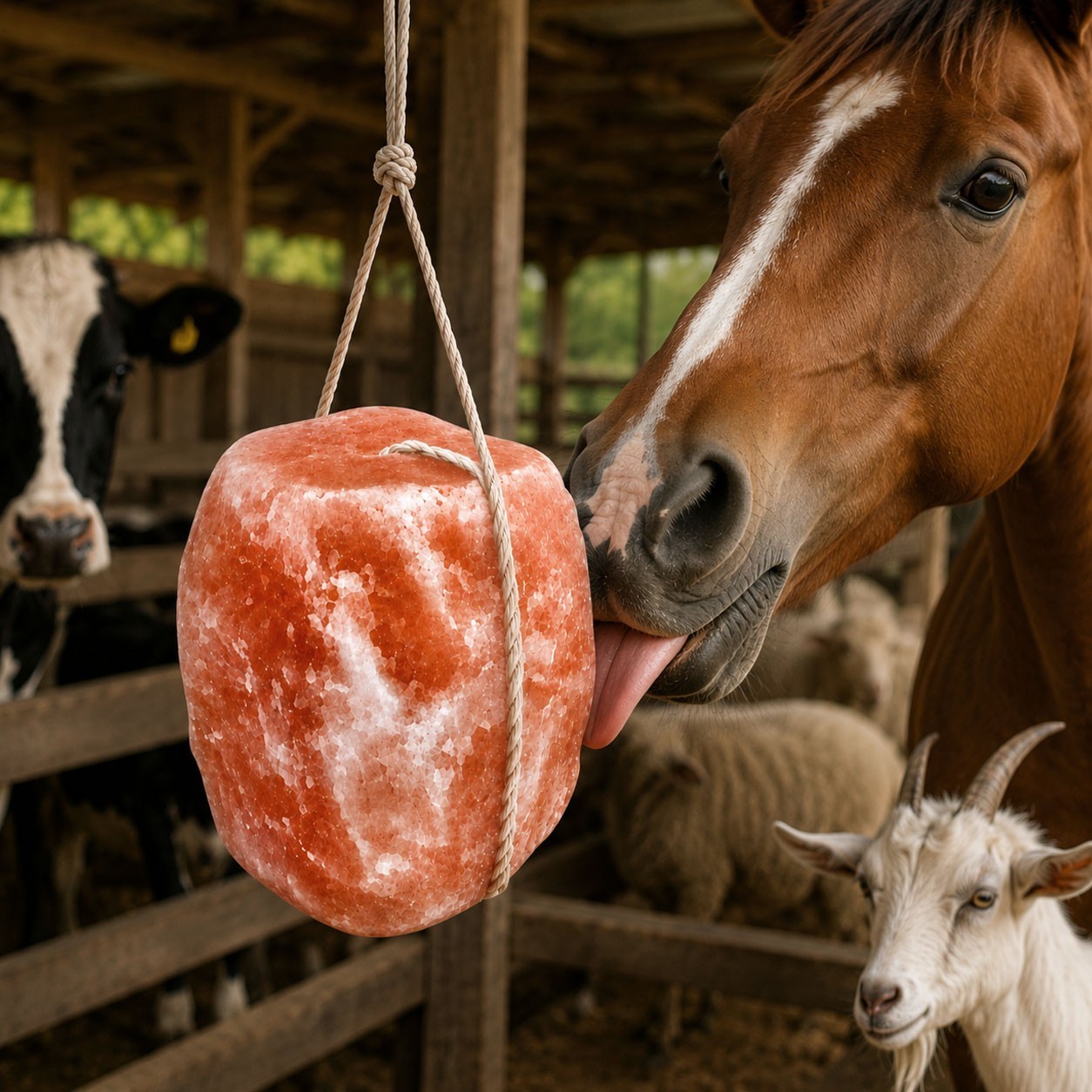 Himalayan Animal Salt Lick Pack of 2 – Natural Mineral Block for Horses, Cattle