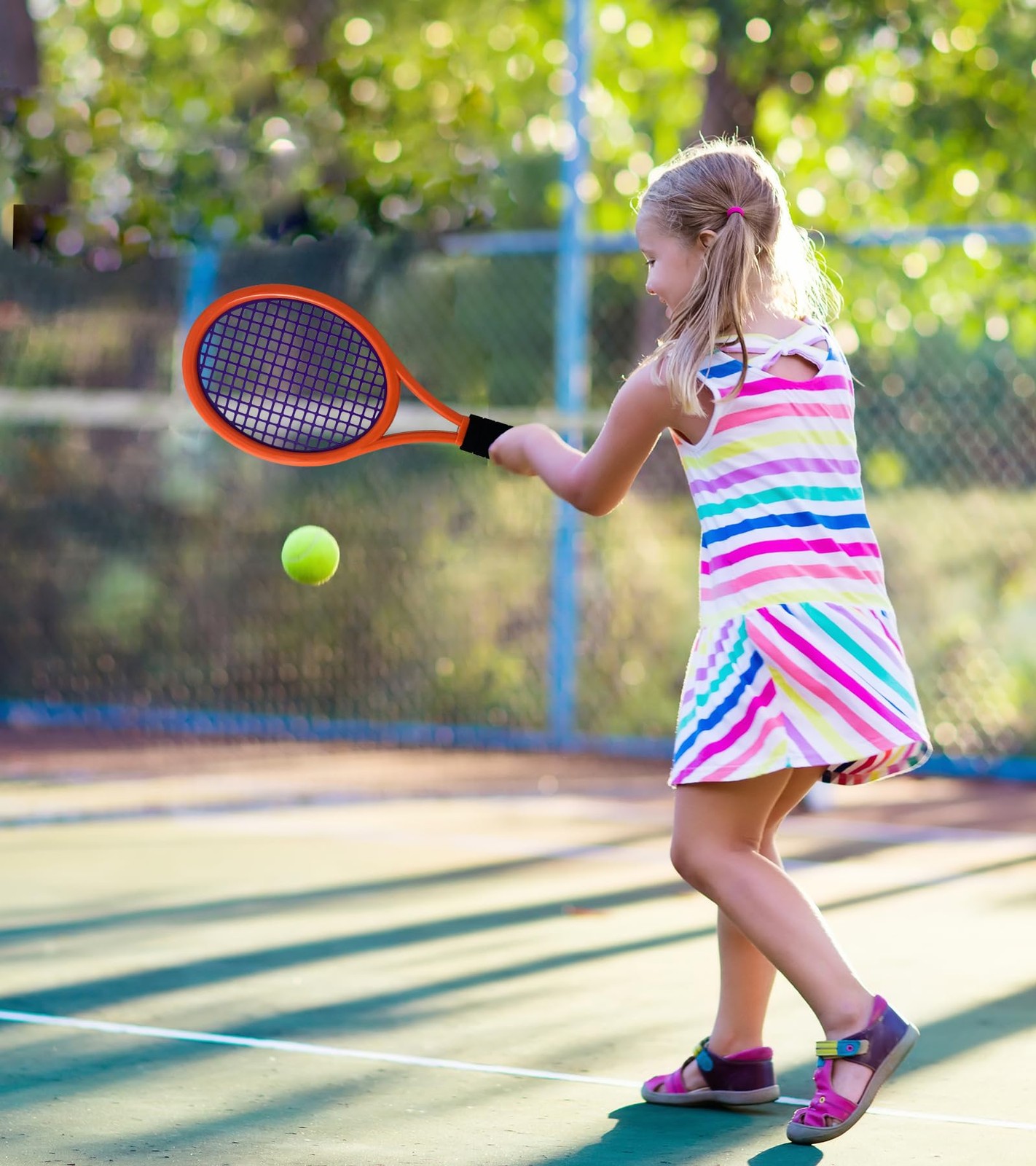 Kids Tennis Racket with Carry Bag, 4 Soft Training Balls and 6 Badminton…