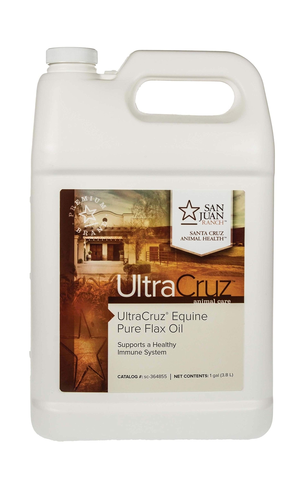 UltraCruz Pure Flax Oil Supplement for Horses and Livestock, 1 Gallon