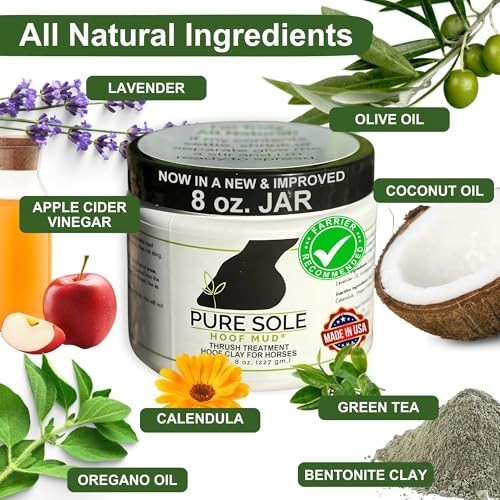 Natural Hoof Clay Treatment for Thrush, White Line & Cracks – 8 oz. Hoof Care Mu
