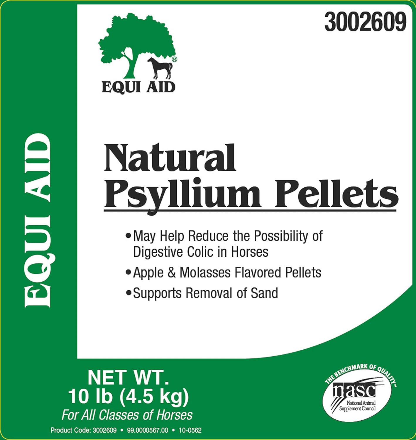 Equi Aid Natural Horse Psyllium Pellets, Supports Removal of Sand & Dirt from Ve