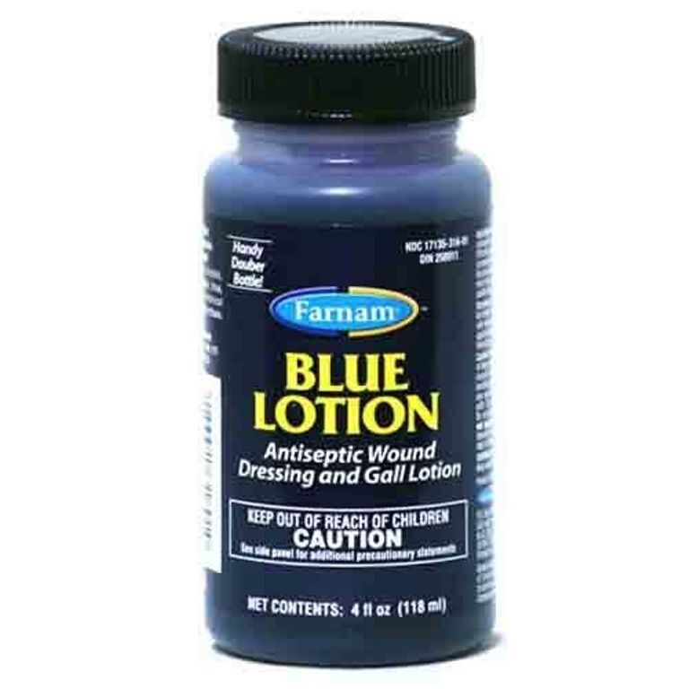 Blue Lotion AntiSept Dressing w/Dauber Horse Dog 4oz