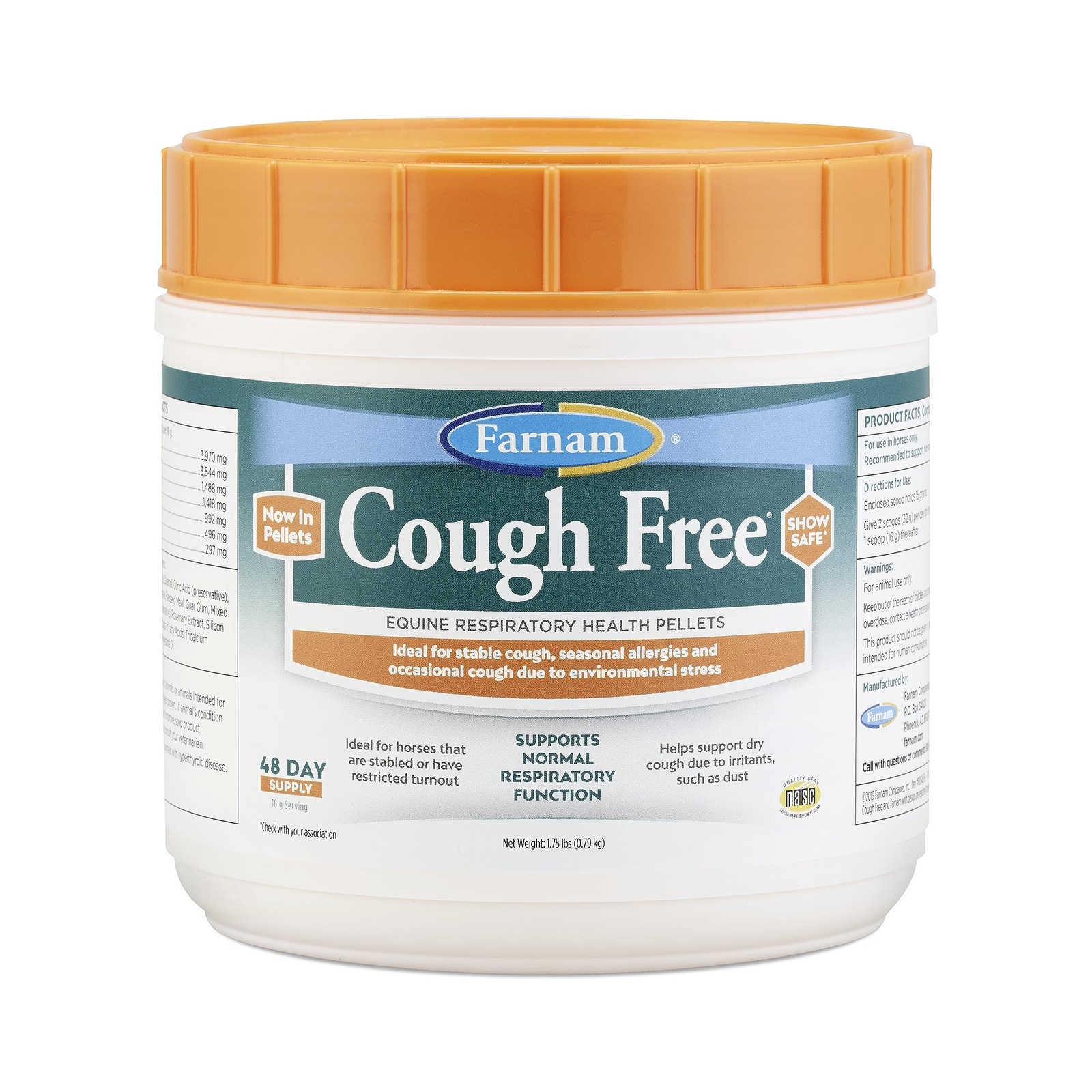 Farnam Cough Free Horse Supplement Pellets Provides Respiratory