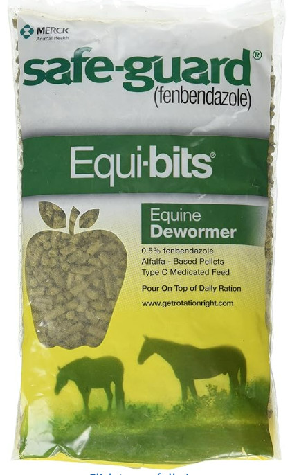 Safe-Guard Horse Dewormer Pellets, Fenbendazole Parasite,Worm Control, Easy-Feed
