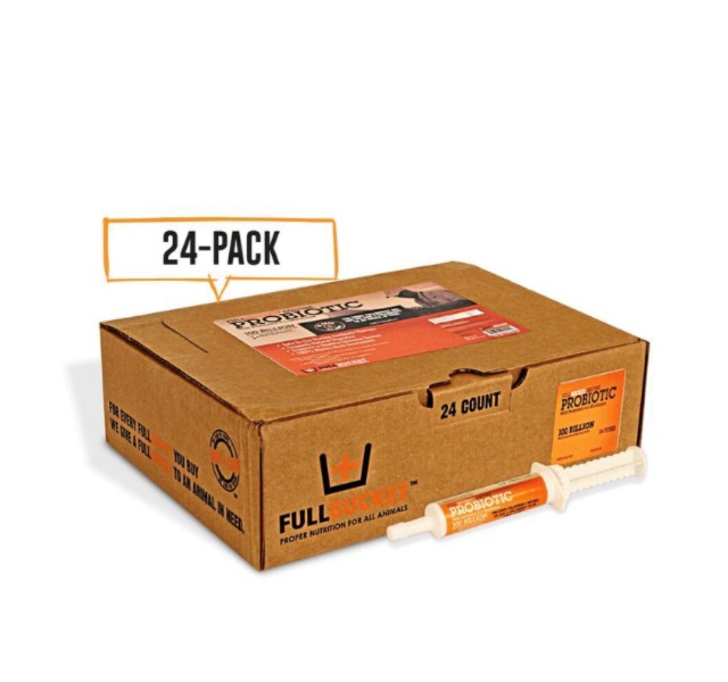 Full Bucket Equine Probiotic Paste Case of 24 Fast, Free Shipping